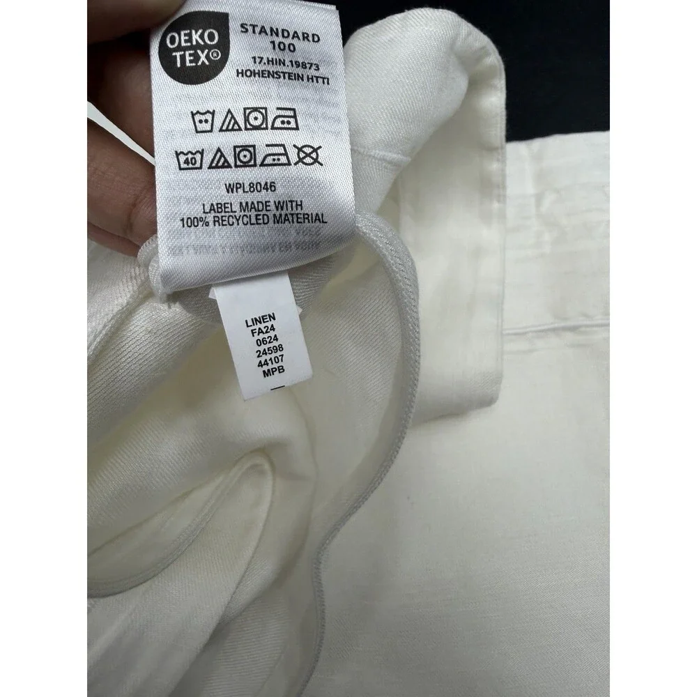 Hotel Collection White Linen/Modal Blend 3-Pc. Full/Queen Duvet Set